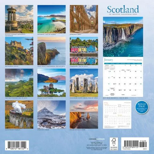 2025 Scotland Wall Calendar