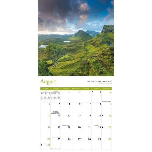 2025 Scotland Wall Calendar