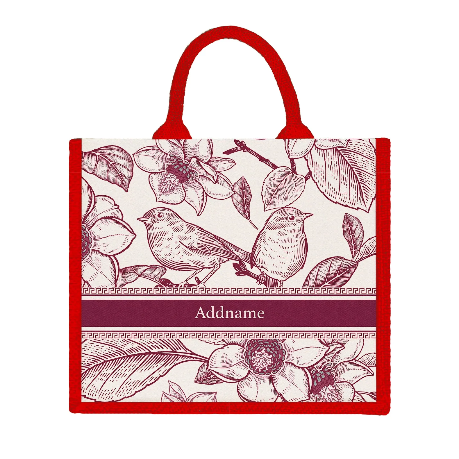 Artline Series Large Jute Tote Bag [FREE Custom Add Name]