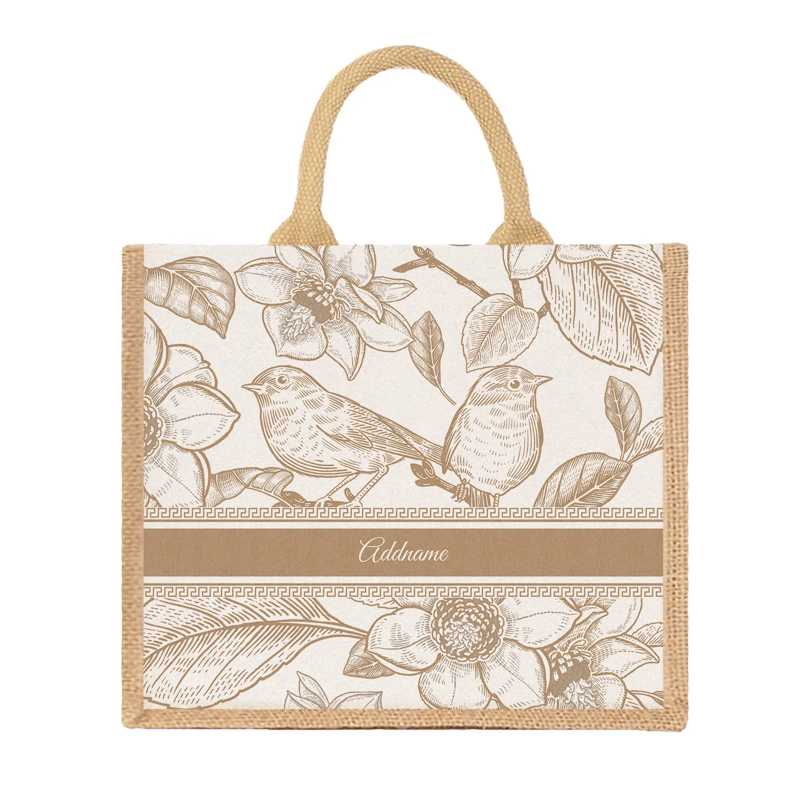 Artline Series Large Jute Tote Bag [FREE Custom Add Name]