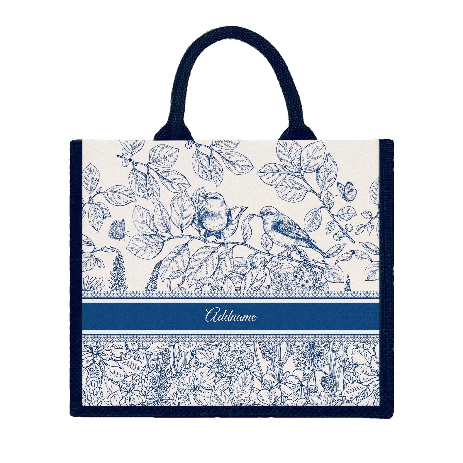 Artline Series Large Jute Tote Bag [FREE Custom Add Name]