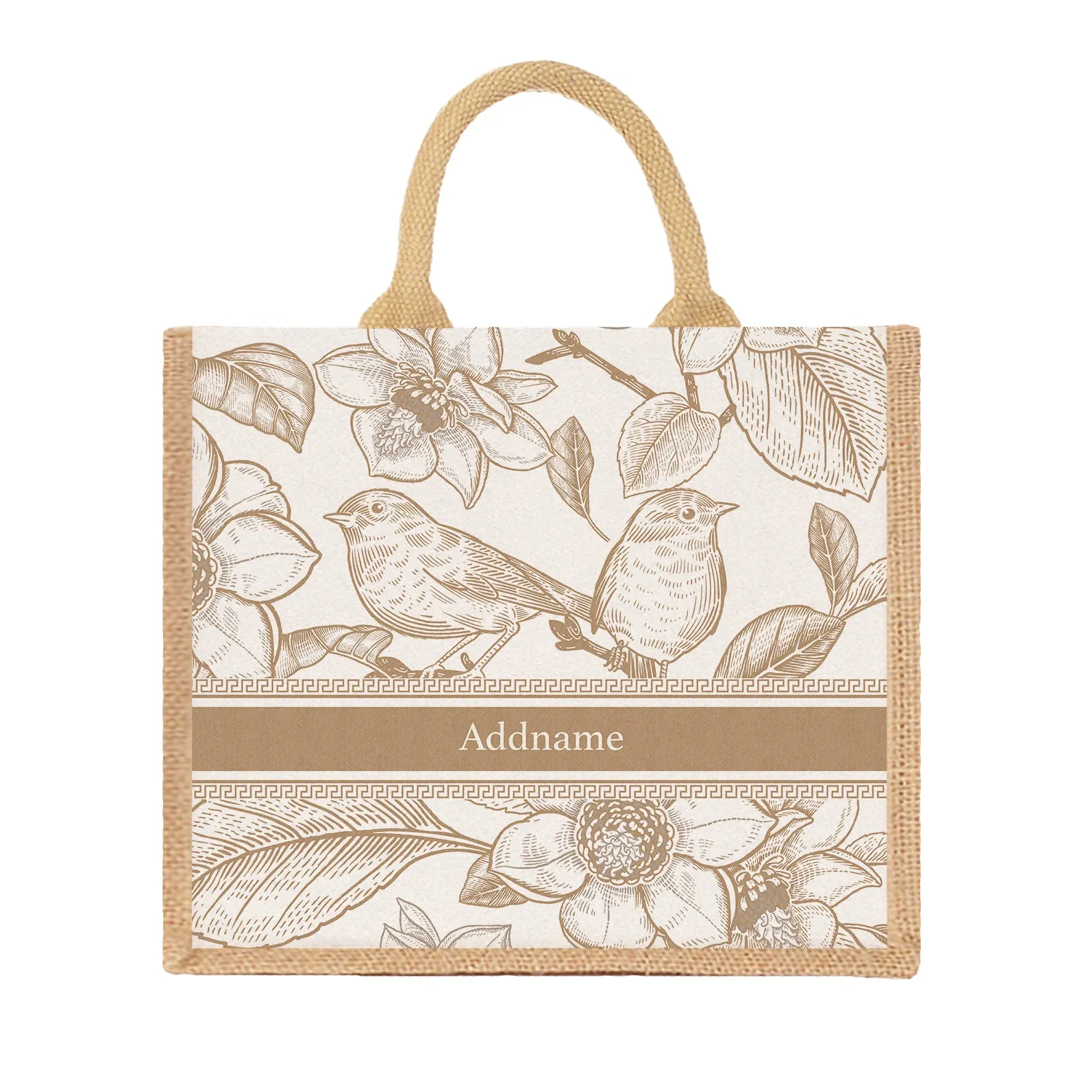 Artline Series Large Jute Tote Bag [FREE Custom Add Name]