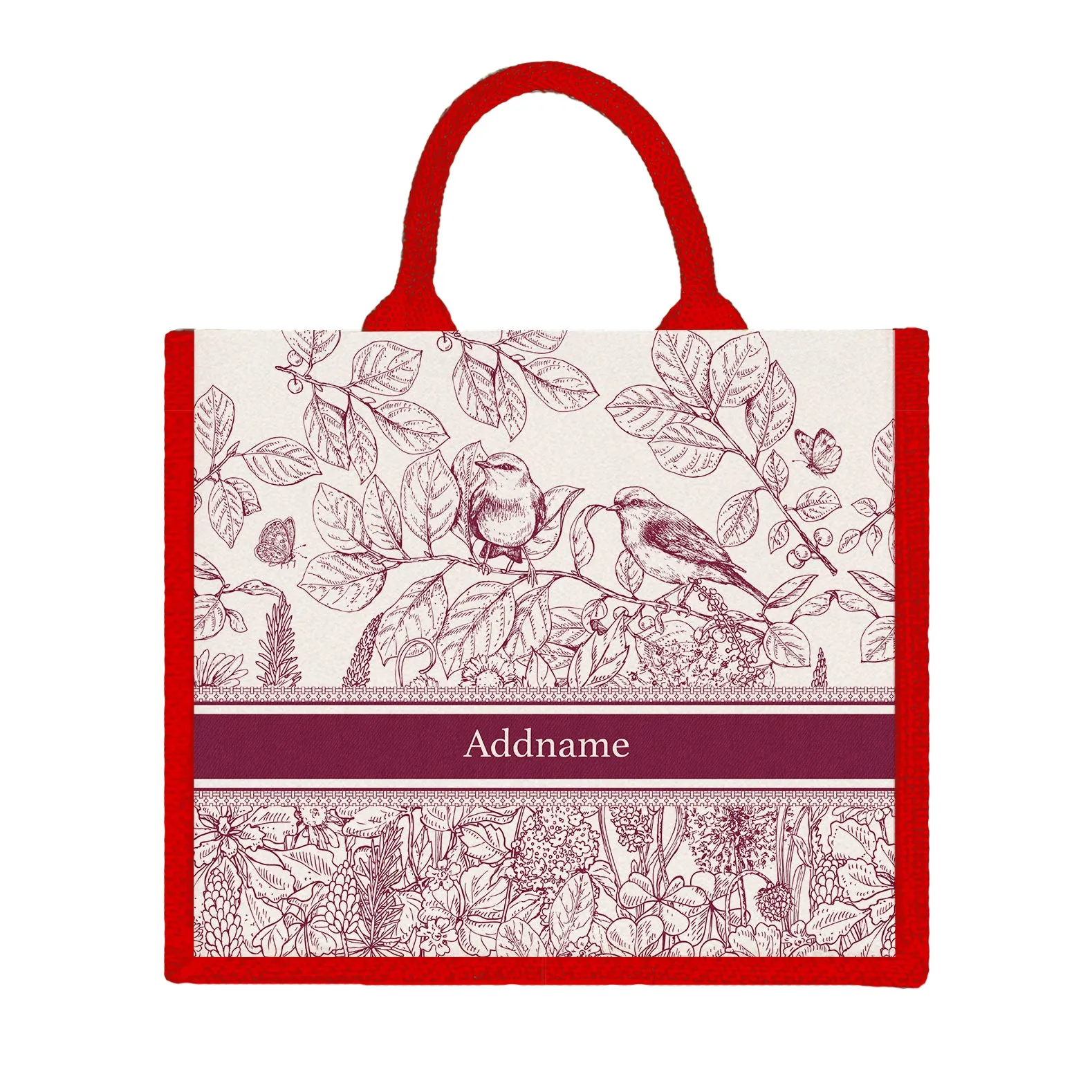 Artline Series Large Jute Tote Bag [FREE Custom Add Name]