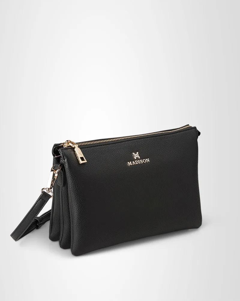 Avery 3 Compartment Crossbody Bag   Monogram Bag Strap   Chain Strap