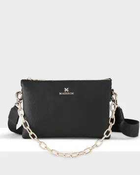 Avery 3 Compartment Crossbody Bag   Monogram Bag Strap   Chain Strap