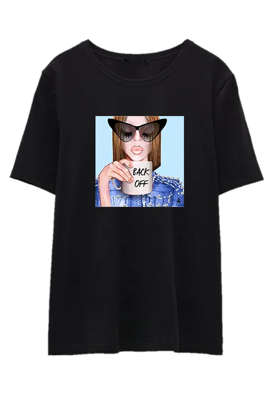 #BackOff - Blue Black T-Shirt