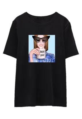 #BackOff - Blue Black T-Shirt