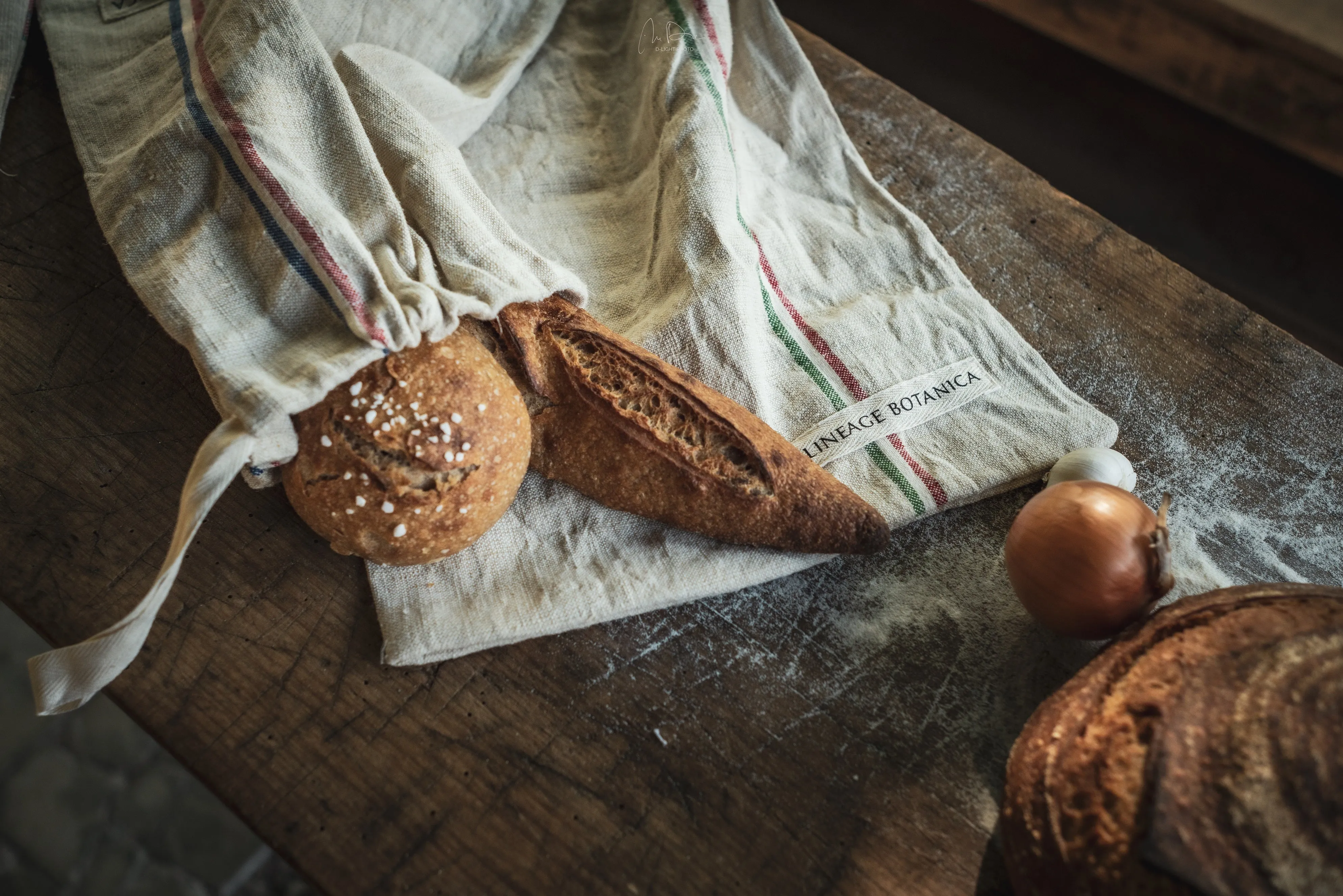 Bag: Handwoven antique and vintage hemp bread bags- BG225