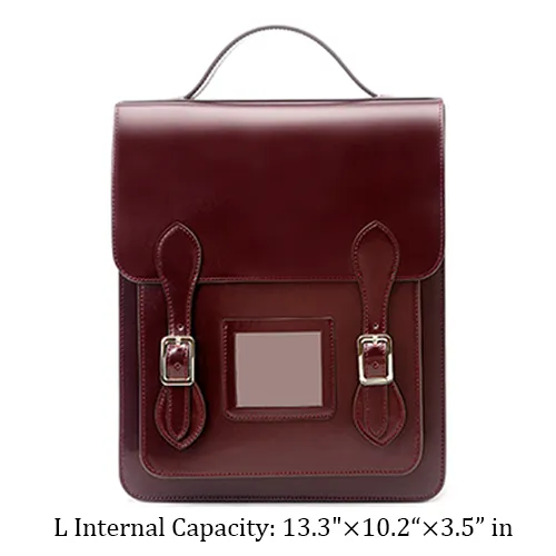 Black Classic Women Vertical Satchel Backpack Bag