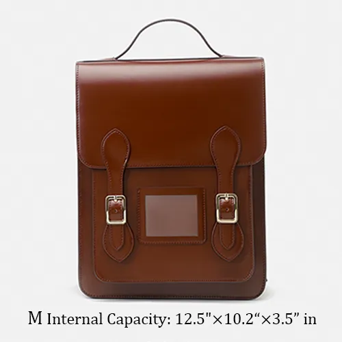 Black Classic Women Vertical Satchel Backpack Bag