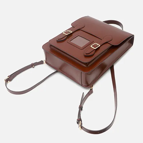 Black Classic Women Vertical Satchel Backpack Bag