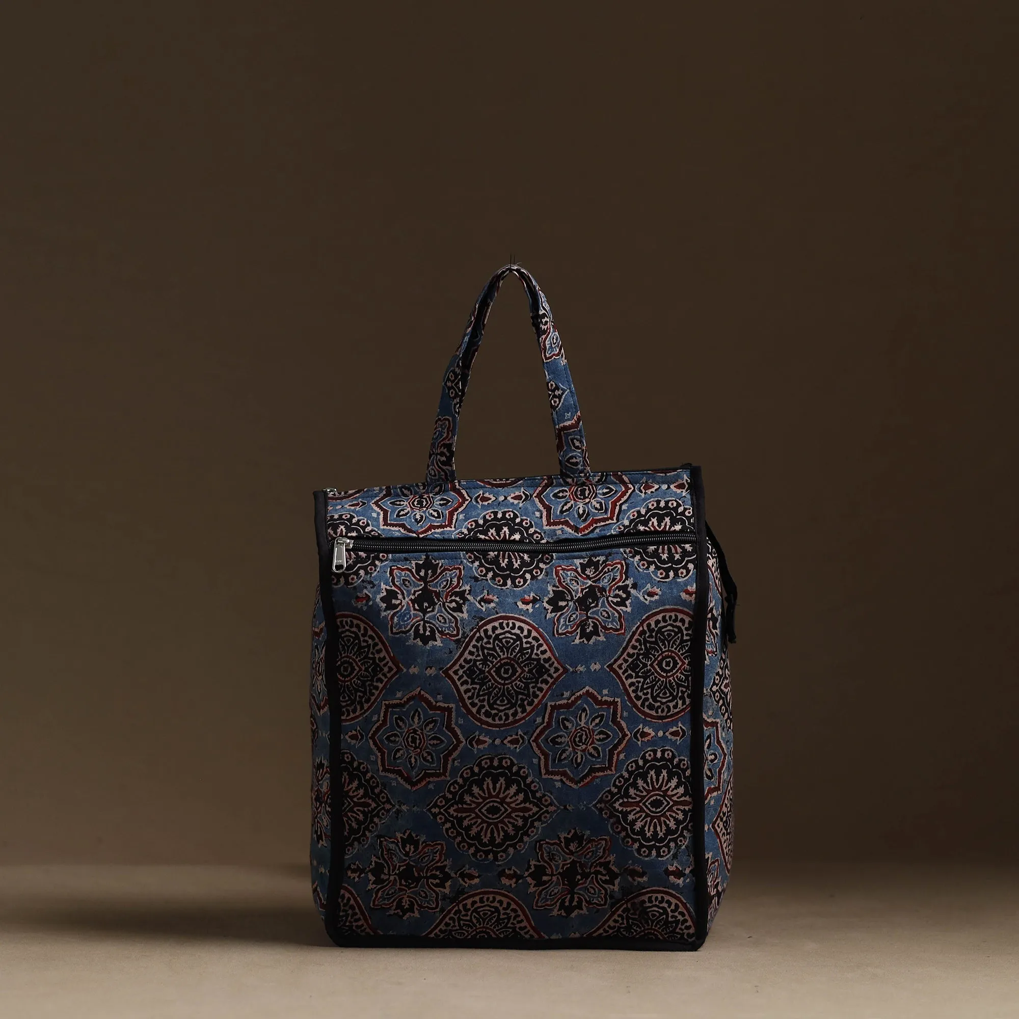 Blue - Handmade Cotton Shopping Hand bag 22