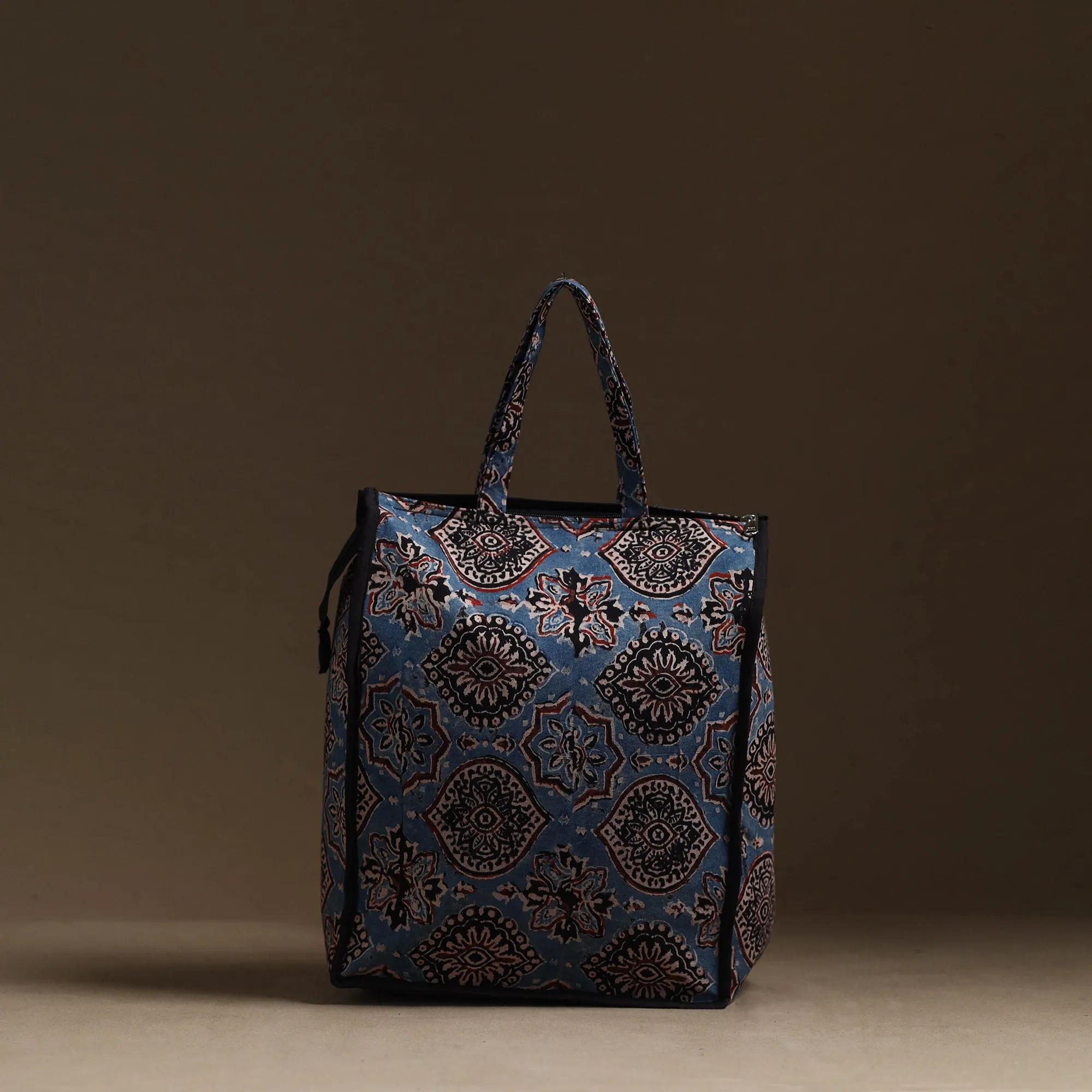 Blue - Handmade Cotton Shopping Hand bag 22