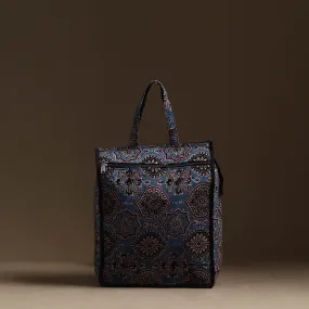 Blue - Handmade Cotton Shopping Hand bag 22