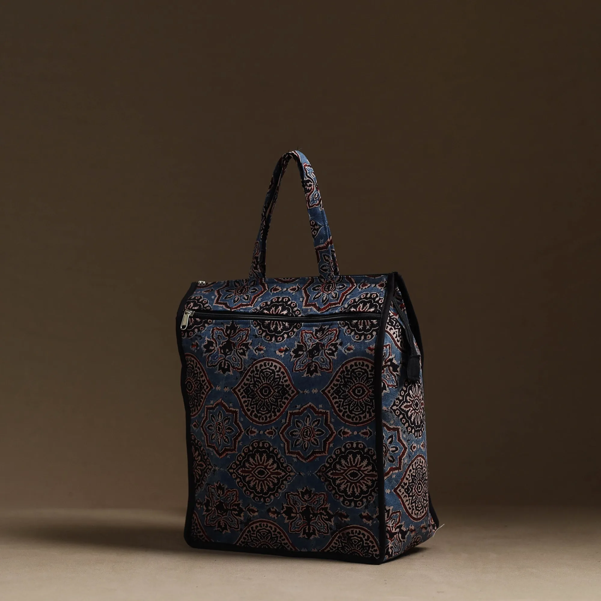 Blue - Handmade Cotton Shopping Hand bag 22
