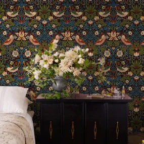 Classic Flower Birds PVC Wallpaper (5.3 ㎡)