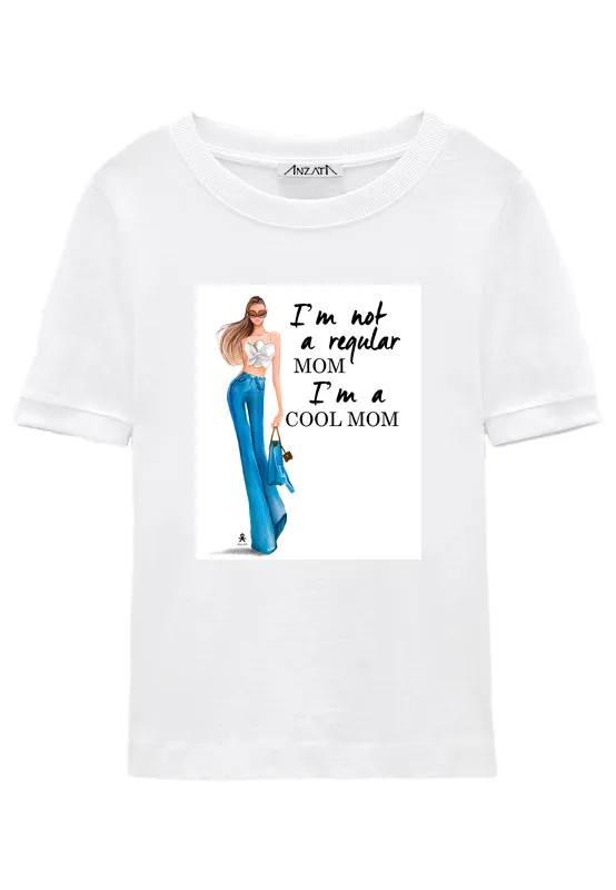 COOL MOM -flower doll- White T-Shirt
