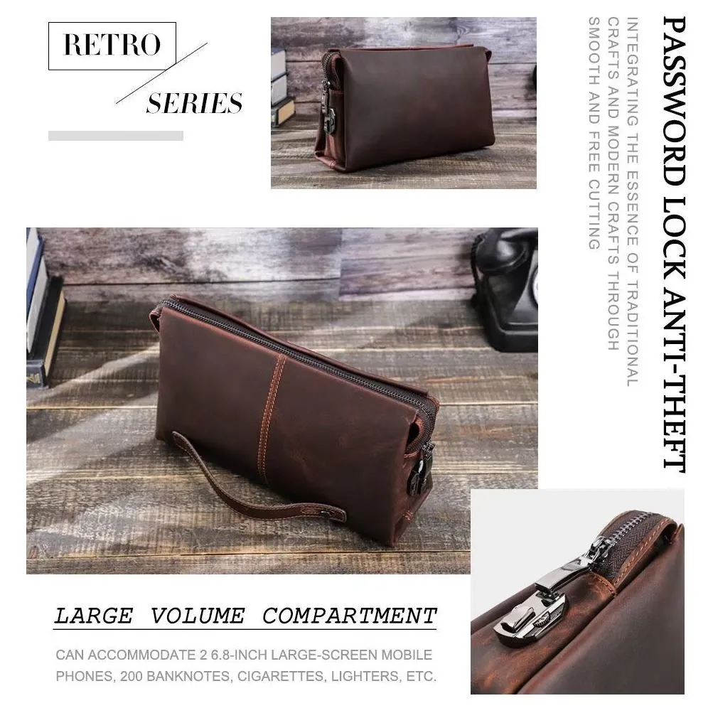 CowLuxe Stylish Leather Men's Storage Bag