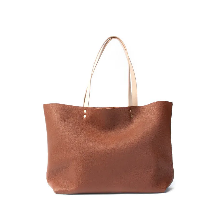 Cuero & Mor Veggie Tanned Leather Tote - Brown