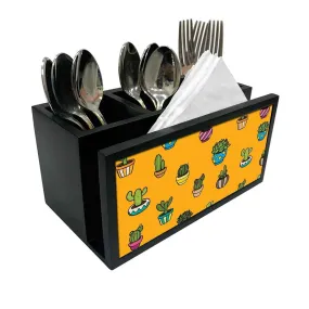 Cutlery Tissue Holder Napkin Stand -  Cactus Plants