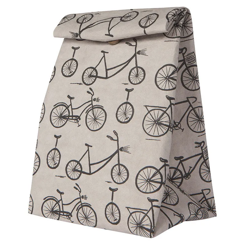 Danica Lunch Bag Reusable Papercraft Wild Riders Bicycle