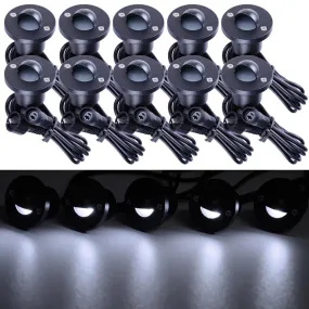 DIY 10x Waterproof LED Step Deck Lights w/ Transformer Cool White