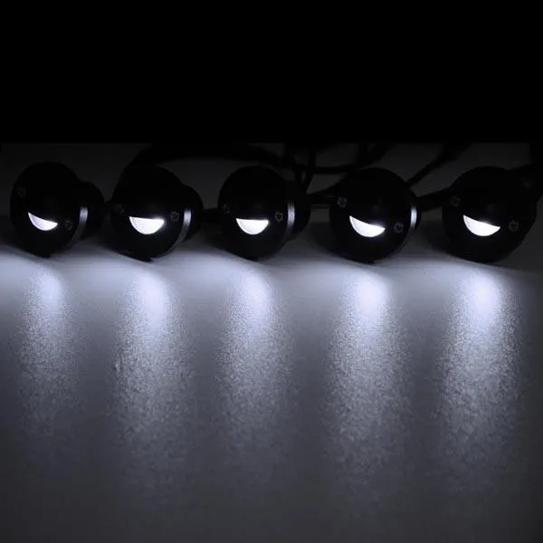 DIY 10x Waterproof LED Step Deck Lights w/ Transformer Cool White