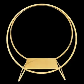 Double Hoop Gold Cake Stand Hire