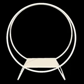 Double Hoop White Cake Stand Hire