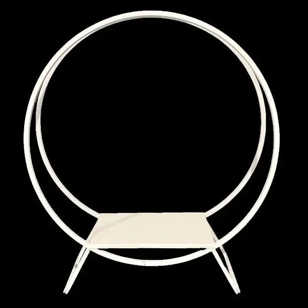 Double Hoop White Cake Stand Hire