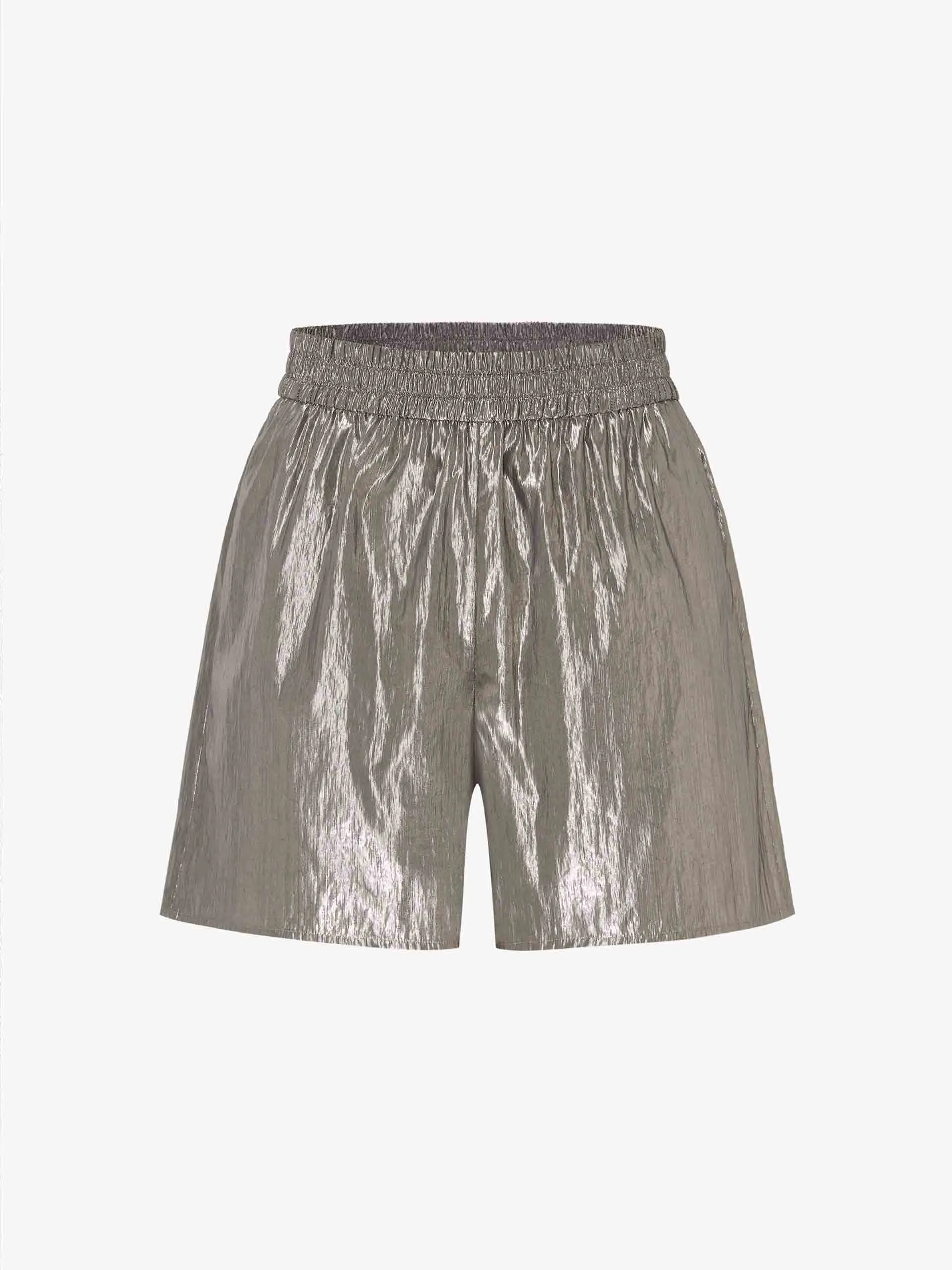 Elasticated Waist Glossy Shorts