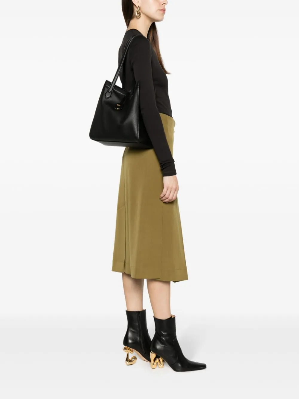 FENDI Medium Leather Shoulder Handbag