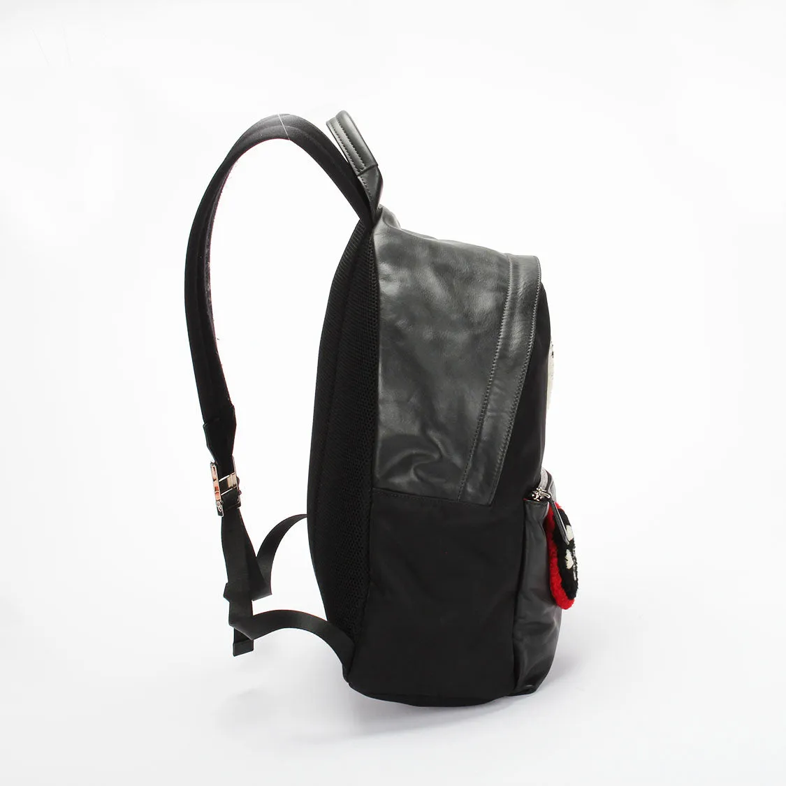 Fendi Shearling Emoticon Nylon Backpack - '10s