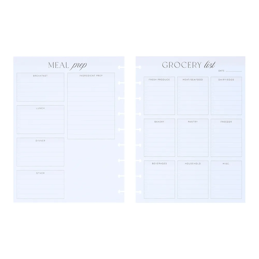 Grocery   Meal Prep List - Classic Filler Paper - 40 Sheets