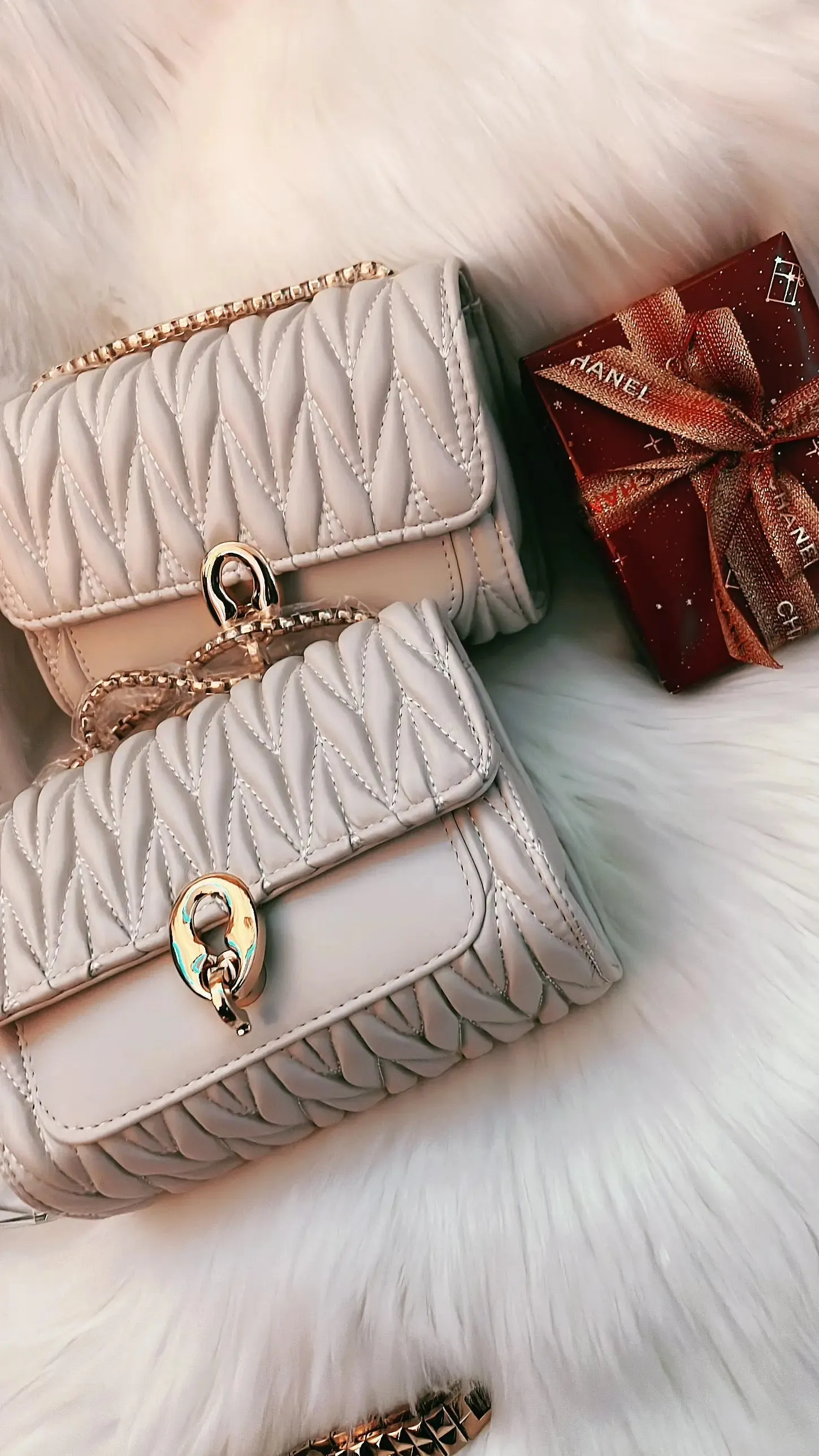 High quality Women's Bags PU Leather Messenger ladies Bag Fashion Trend  Metal chain single shoulder bag Handbag Satchel