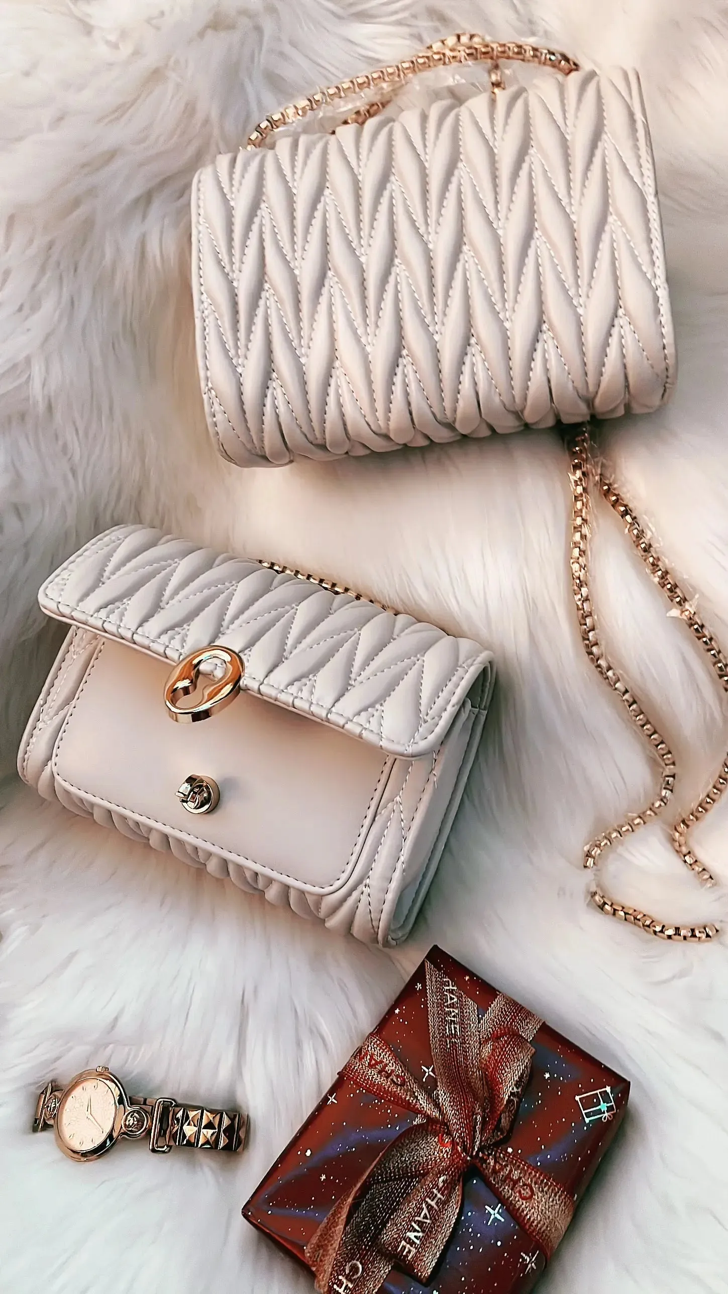High quality Women's Bags PU Leather Messenger ladies Bag Fashion Trend  Metal chain single shoulder bag Handbag Satchel
