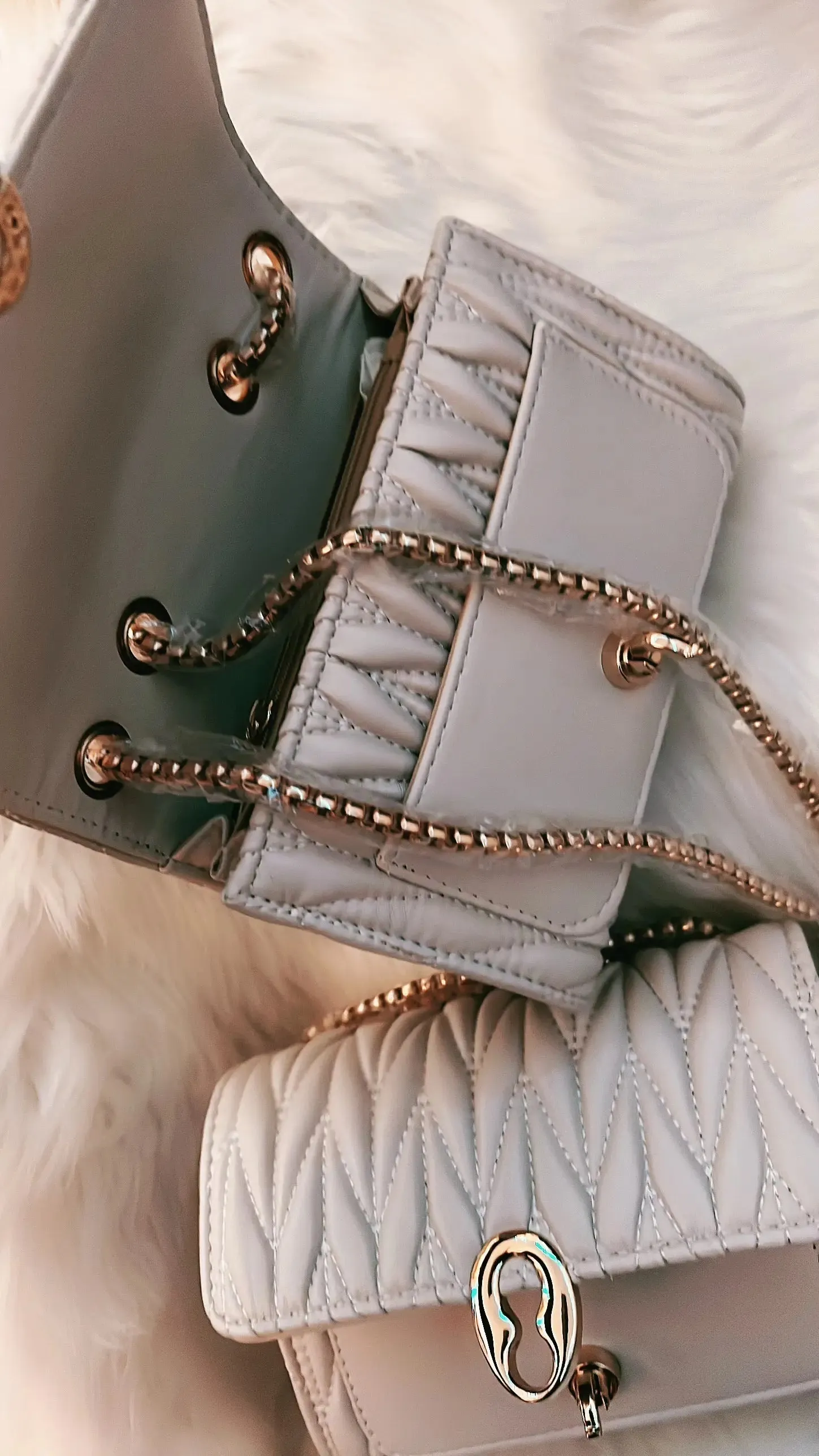 High quality Women's Bags PU Leather Messenger ladies Bag Fashion Trend  Metal chain single shoulder bag Handbag Satchel