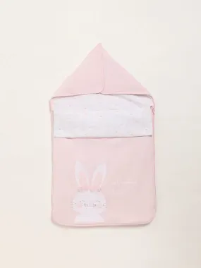 HOP Baby Bunny Adorned Pink Sleeping Bag