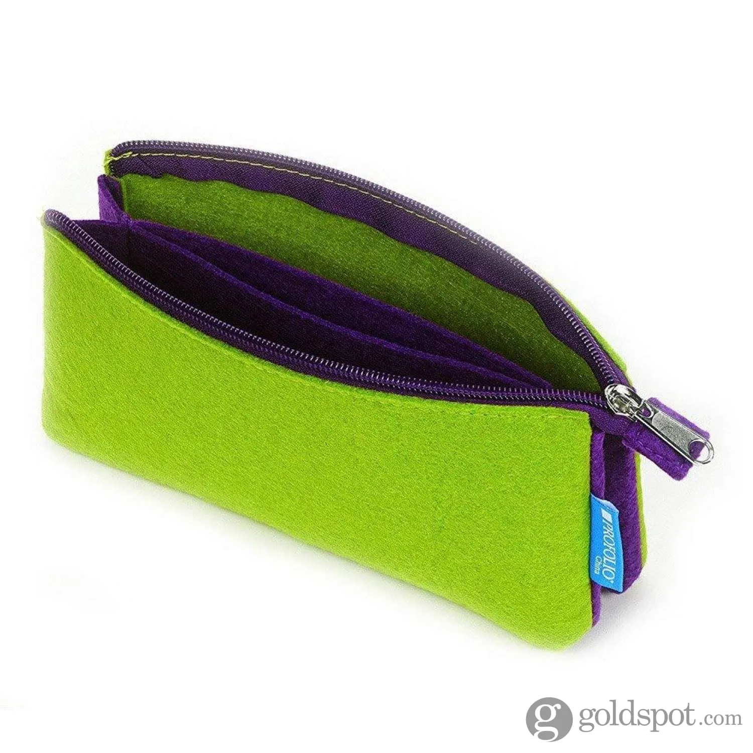 Itoya Profolio Large Midtown Pouch in Green and Purple