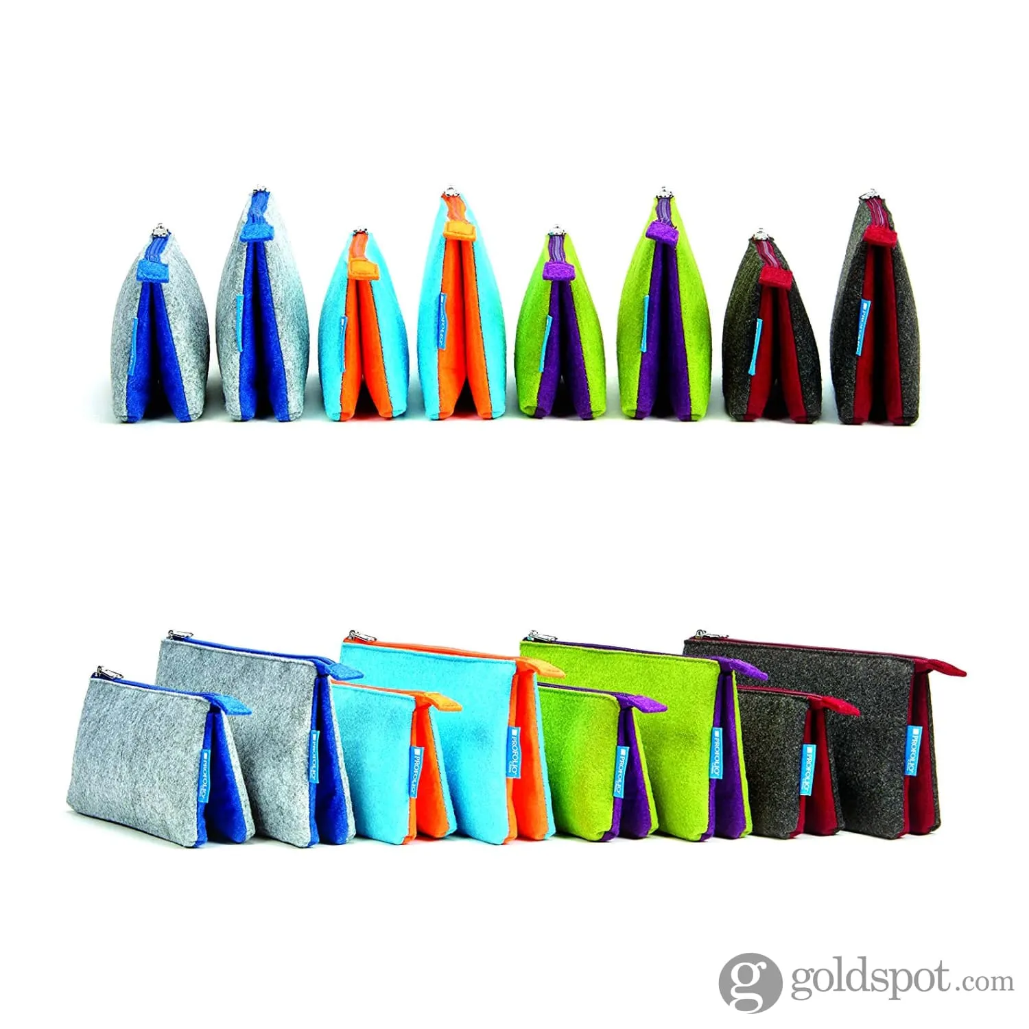 Itoya Profolio Large Midtown Pouch in Green and Purple