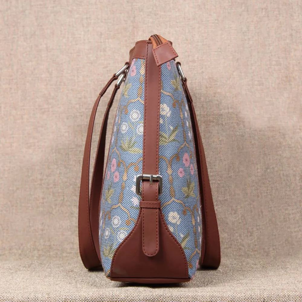 Jaipur Fresco Blue- Office Bag & Chain Wallet Combo
