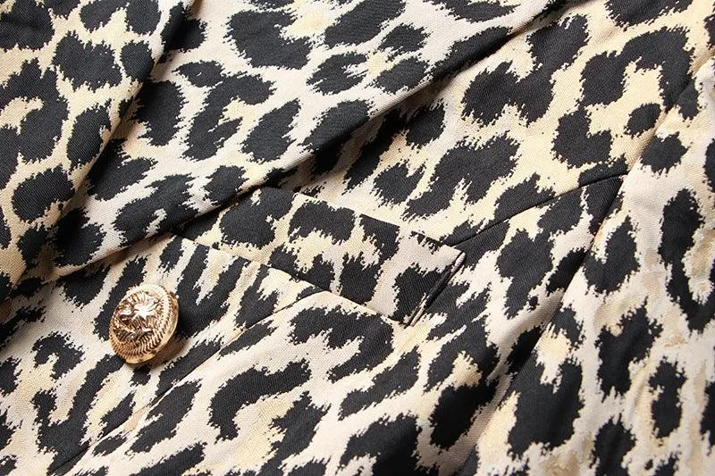 Laddies Leopard Jacquard Long Sleeves Blazer 21702