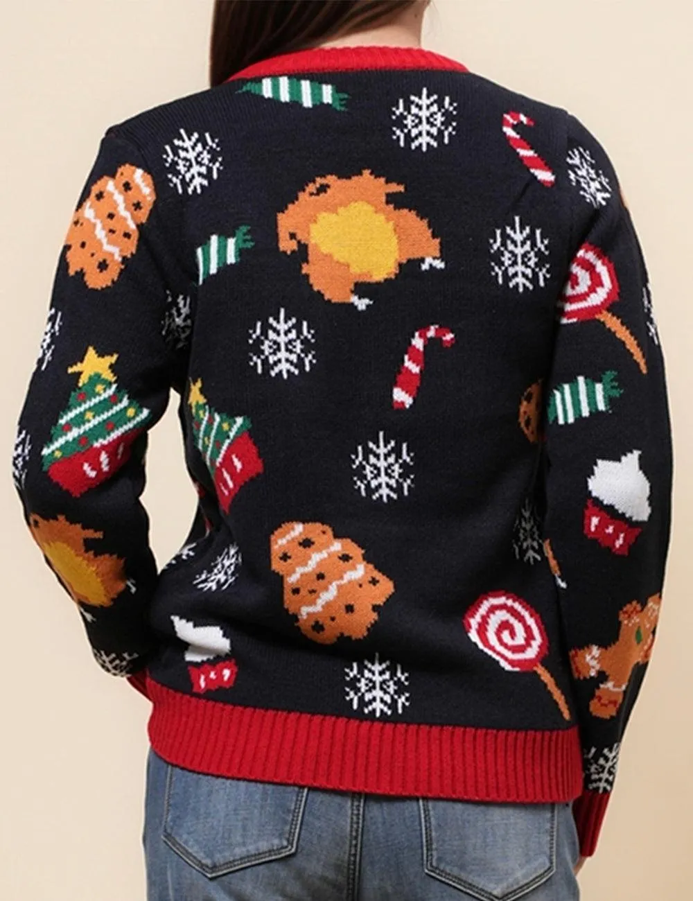 Ladies Celebrate Christmas Pullover Chirstmas Tree Sweater SKT4926