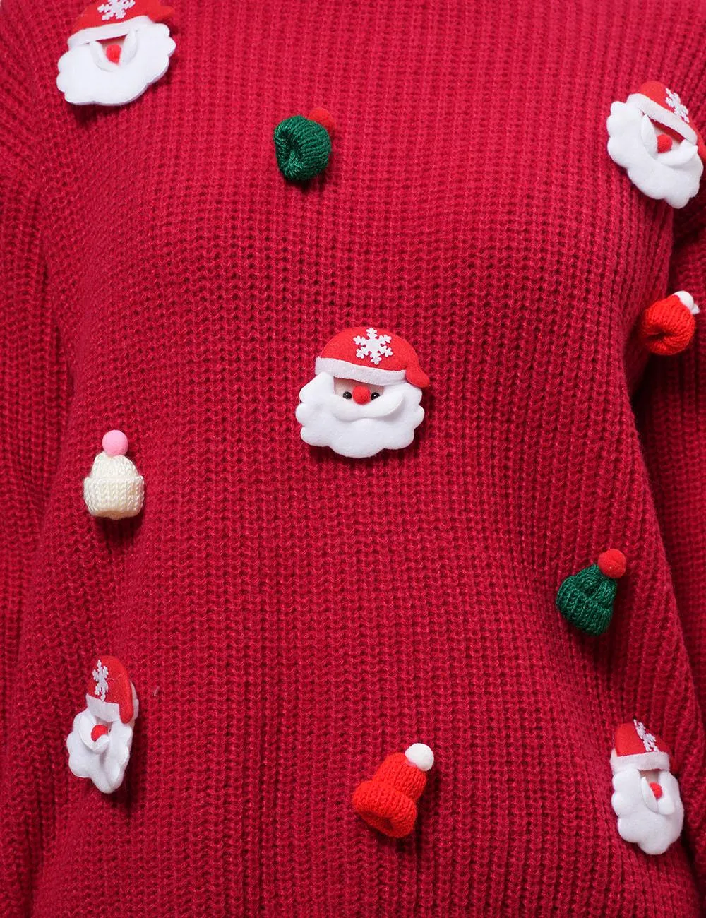 Ladies Celebrate Christmas Santa Claus Oullover Sweater SKT4954