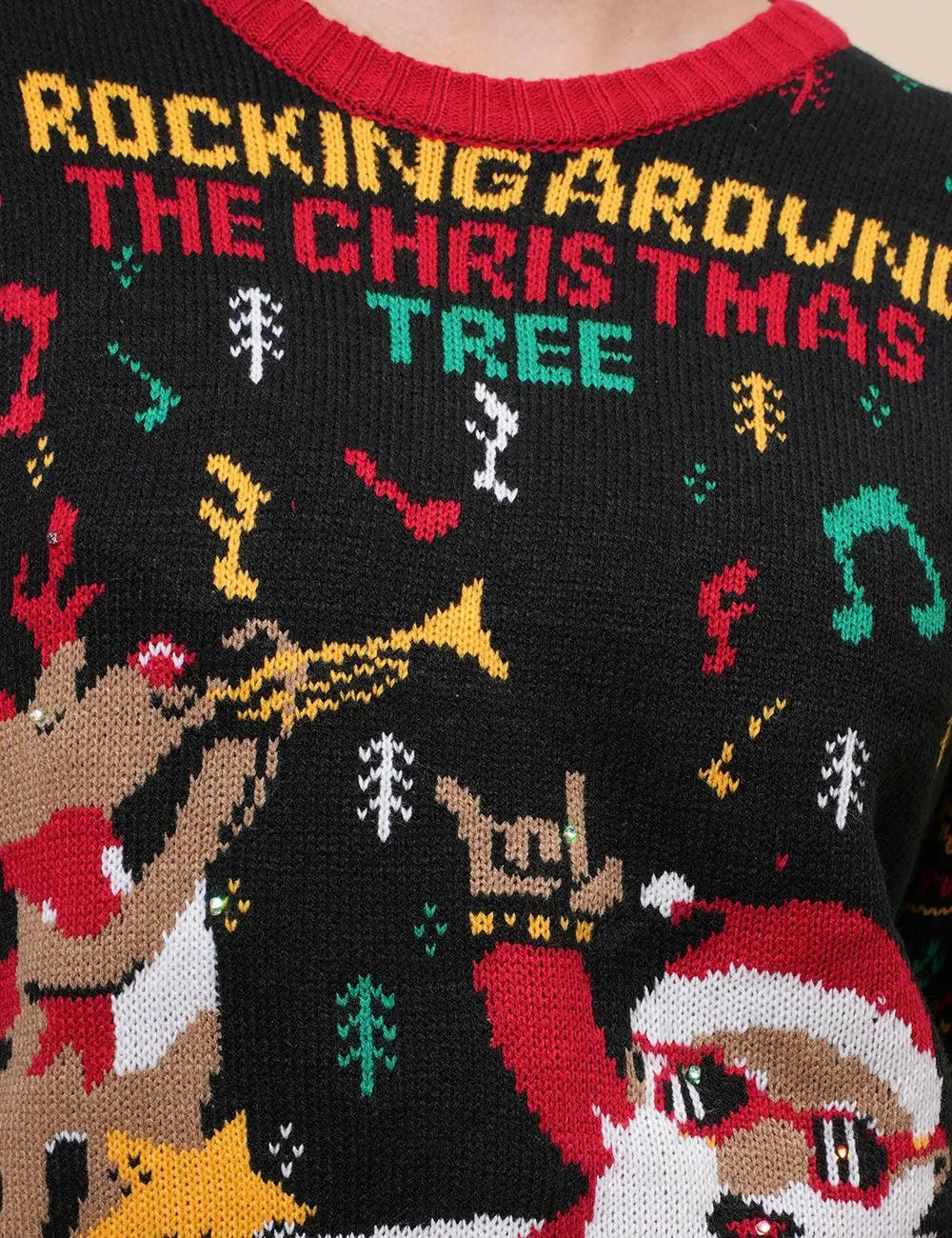 Ladies Christmas Pullover Santa Claus Sweater SKT4927