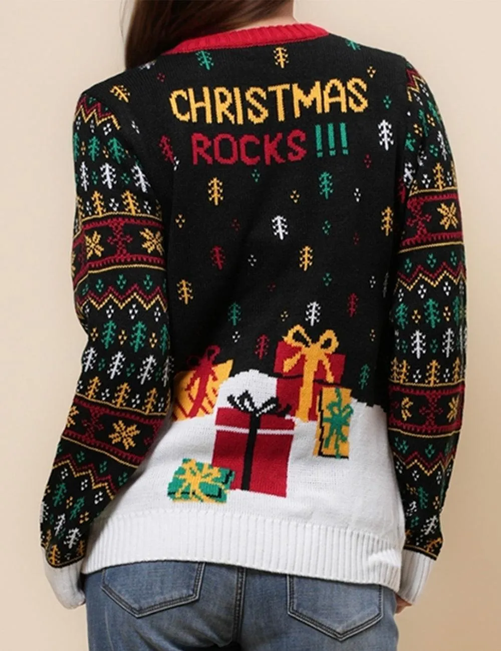 Ladies Christmas Pullover Santa Claus Sweater SKT4927