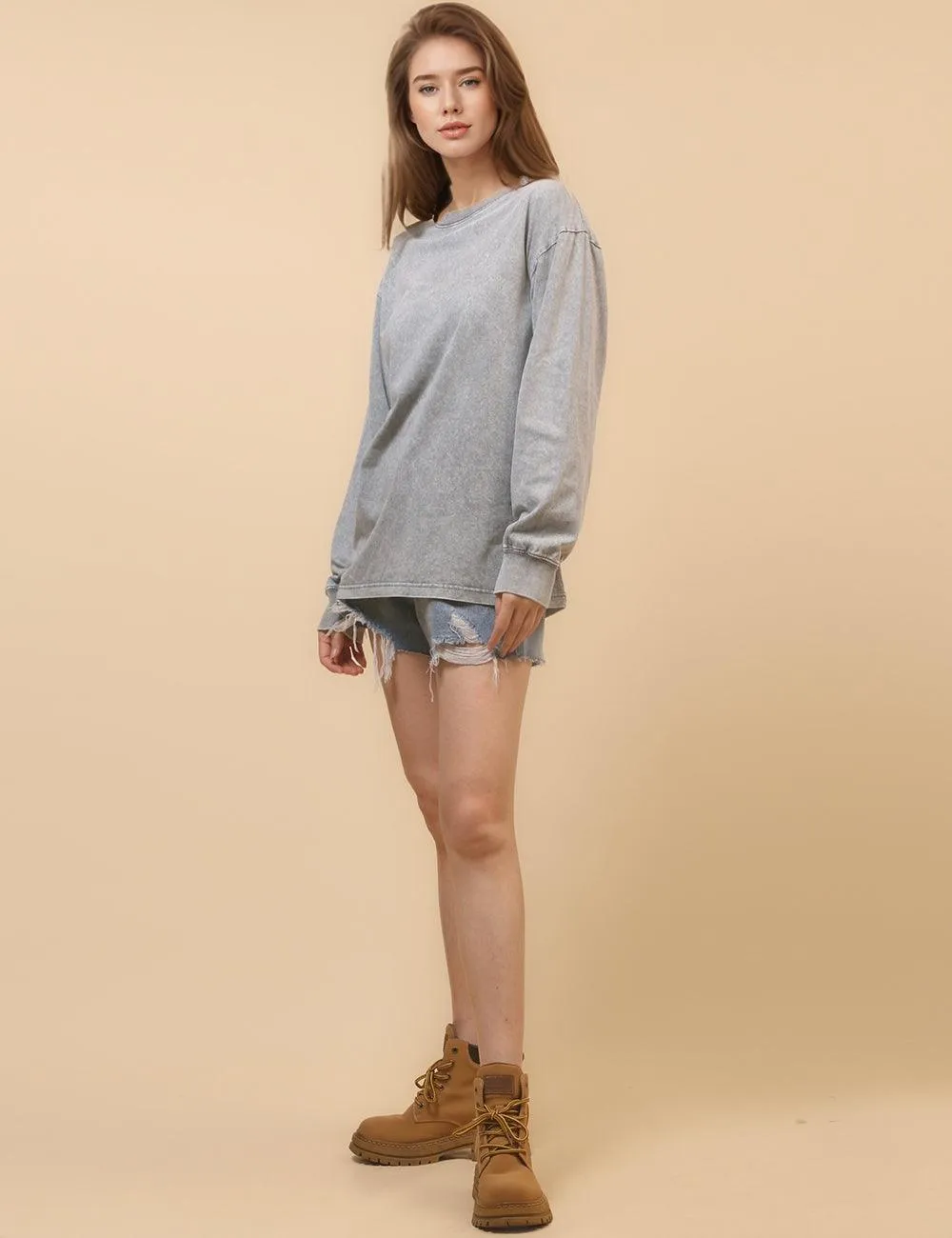 Ladies Cozy Crew Neck Sweatshirt SKT4652