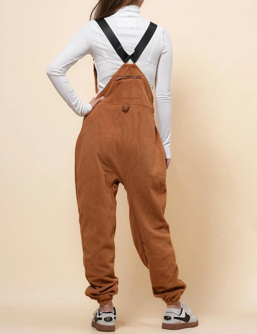 Ladies Fleece Sleeveless Jumpsuit Strape Shoulder Overall SKJ4898