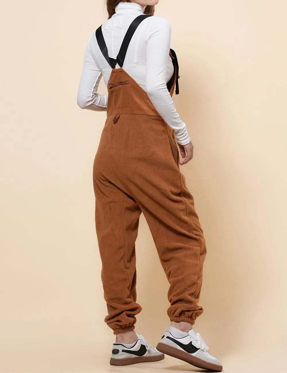 Ladies Fleece Sleeveless Jumpsuit Strape Shoulder Overall SKJ4898