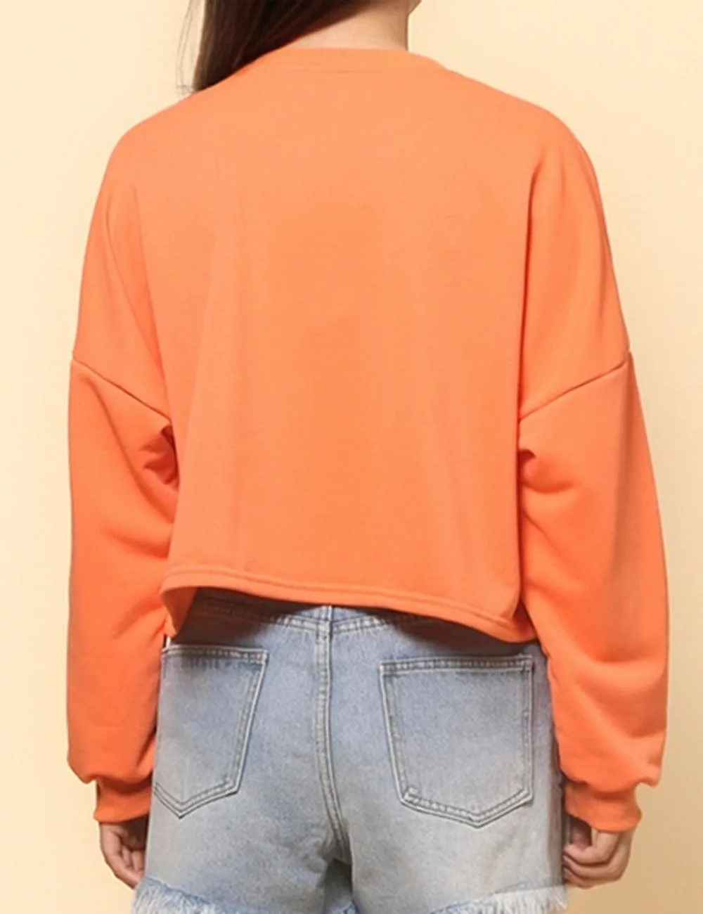 Ladies Halloween Sequin Casual Pullover Sweatshirt SKT4743